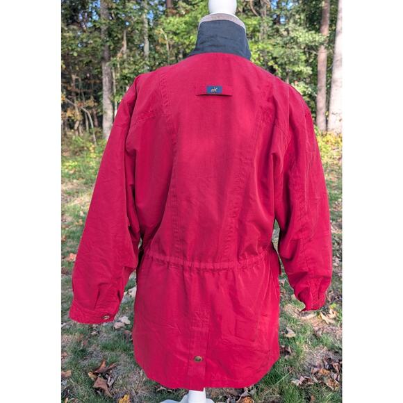 Pikeur Equestrian Jacket Parka Midi Riding Barn Coat Drawstring Waist Red Size 8 - Picture 4 of 12